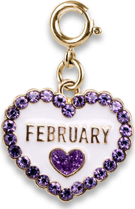 Gold February Birthstone Charm