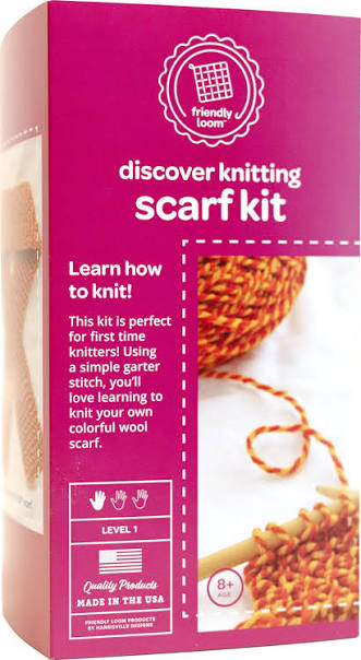 Discover Knitting: Scarf Kit Orange
