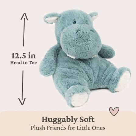 Oh So Snuggly Hippo Plush, 12.5 in