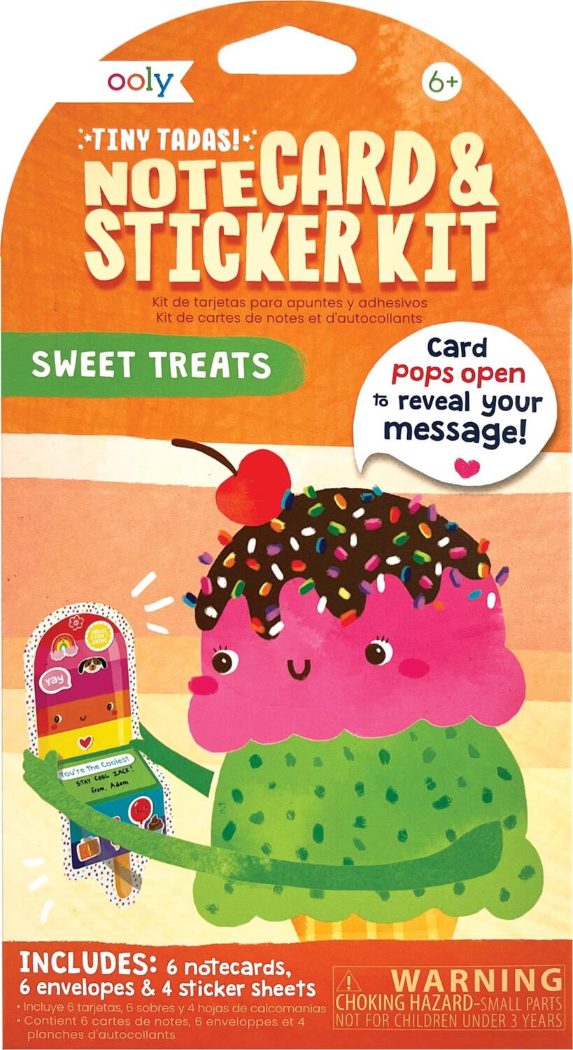 Tiny Tada! Note Cards & Sticker Set - Sweet Treats (Set of 16)