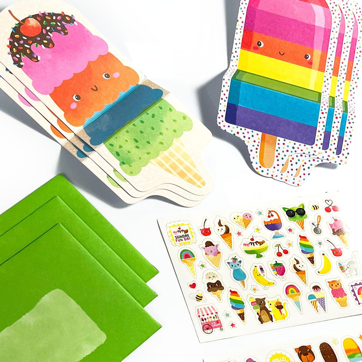 Tiny Tada! Note Cards & Sticker Set - Sweet Treats (Set of 16)