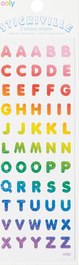 Stickiville Rainbow Letters Stickers - Holographic