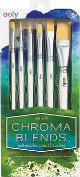 Chroma Blends Watercolor Paint Brushes - Set of 6