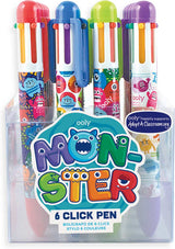 6 Click Pens - Monster (assorted)