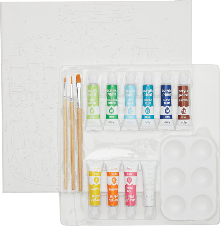 Colorific Canvas Paint By Number Kit - Tiny Treasures