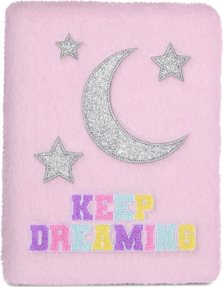 Sleepover Stars Furry Lock and Key Journal