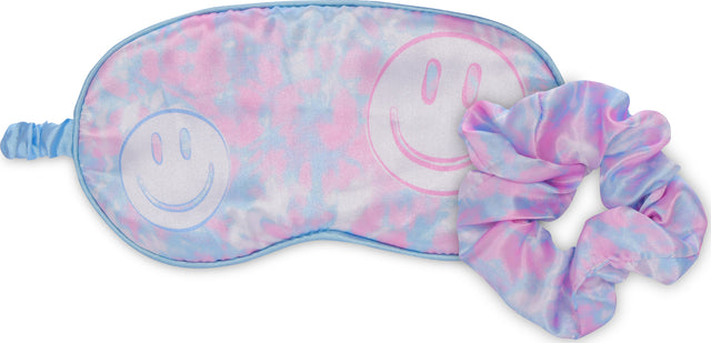 Tie Dye Smiles Eye Mask and Scrunchie Set