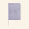 iScream Lavender Rhinestone Journal shown closed with a sparkly lavender rhinestone-covered front, bookbound edge, and lavender ribbon bookmark.