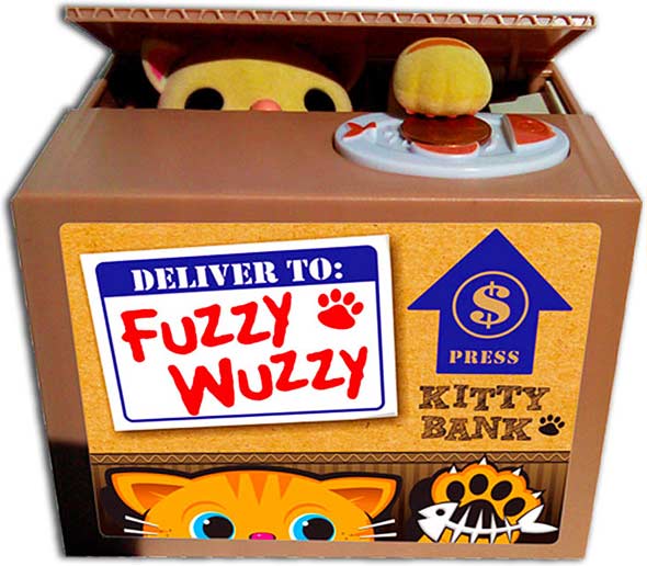 Fuzzy Wuzzy Kitty Bank