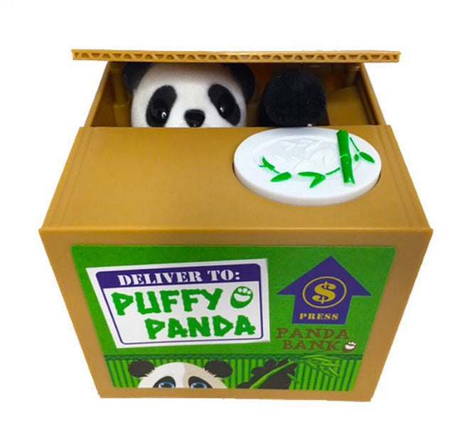 Puffy Pand Motorized Animatronic Panda Bank