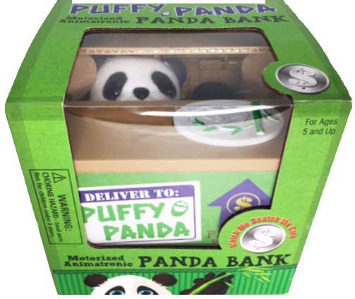 Puffy Pand Motorized Animatronic Panda Bank