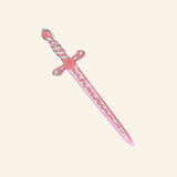 Full view of the Liontouch Rose Mary Sword, a pink pretend-play sword with rose decorations along the handle, guard, and blade.