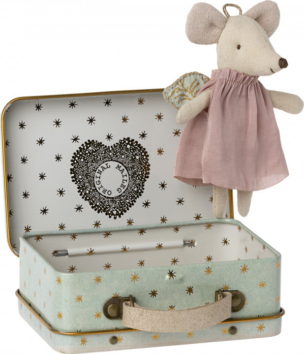 Angel Mouse in Suitcase