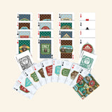Back of MasterPieces Smokey Bear playing cards showing custom Smokey Bear card faces, illustrated face cards, themed card backs, and official wildlife-inspired artwork.