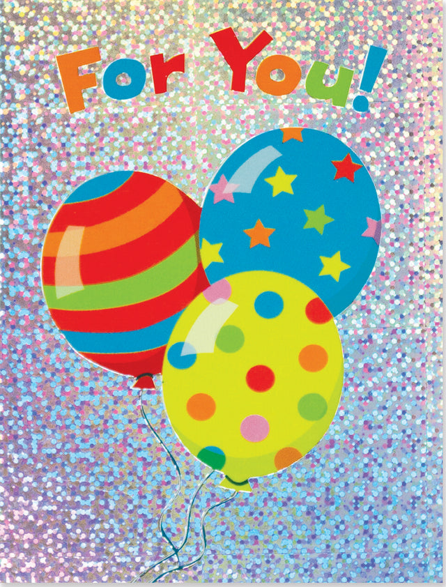 Balloons Foil Gift Enclosure Card