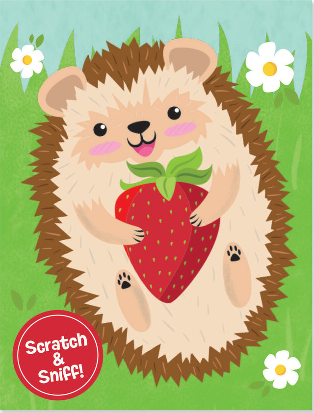 Hedgehog With Strawberry Scratch & Sniff