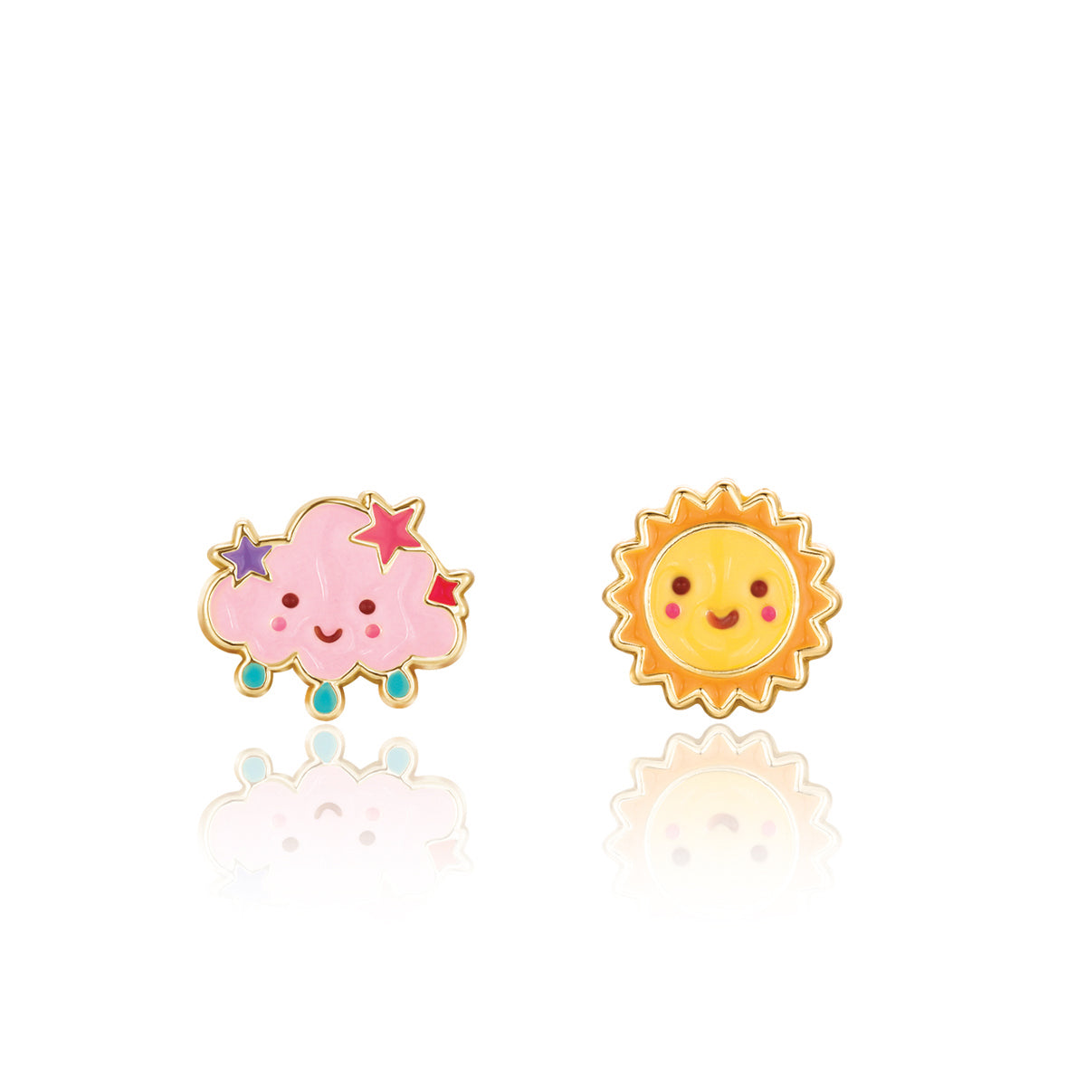 The Perfect Pair Cutie Enamel Studs- Rain or Shine