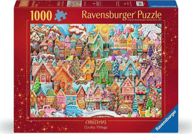 Jigsaw Puzzle Christmas Cookie Village - 1000 Pieces Puzzle