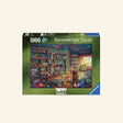 Ravensburger Tattered Toy Store 1000 Piece Puzzle box showing a nostalgic abandoned toy shop scene filled with shelves, toys, games, stuffed animals, and colorful details.