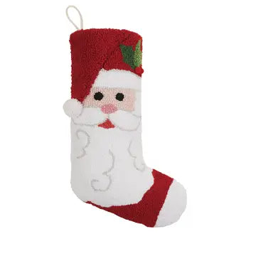 Santa Claus w/ Pom Hook Stocking 21"