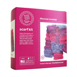 Discover Crochet Scarf Kit Berry