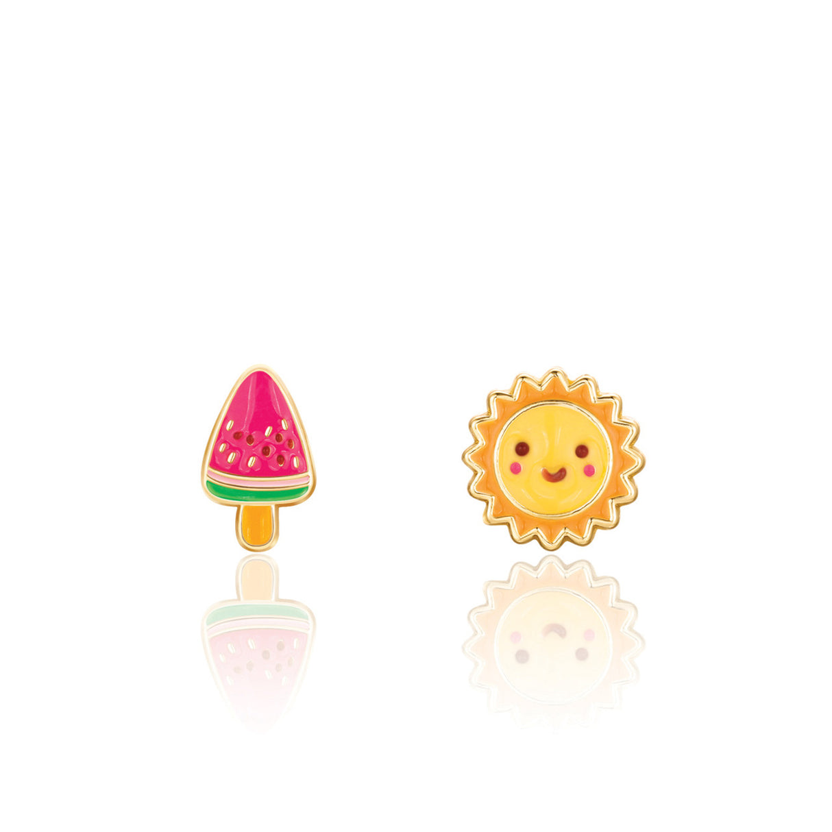 The Perfect Pair Cutie Enamel Studs- Slice of Summer