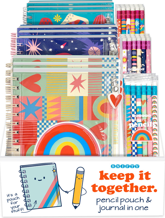 Keep it Together Pencil Pouch and Journal (assorted)