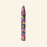 Snifty Kaleidoscope Jumbo Crayon – Neon shown unwrapped, featuring a tall tapered crayon covered in bright multicolor neon flecks.