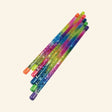 Sparkling Rainbow Batons shown in assorted bright colors with glittery rainbow-filled tubes and colorful end caps.
