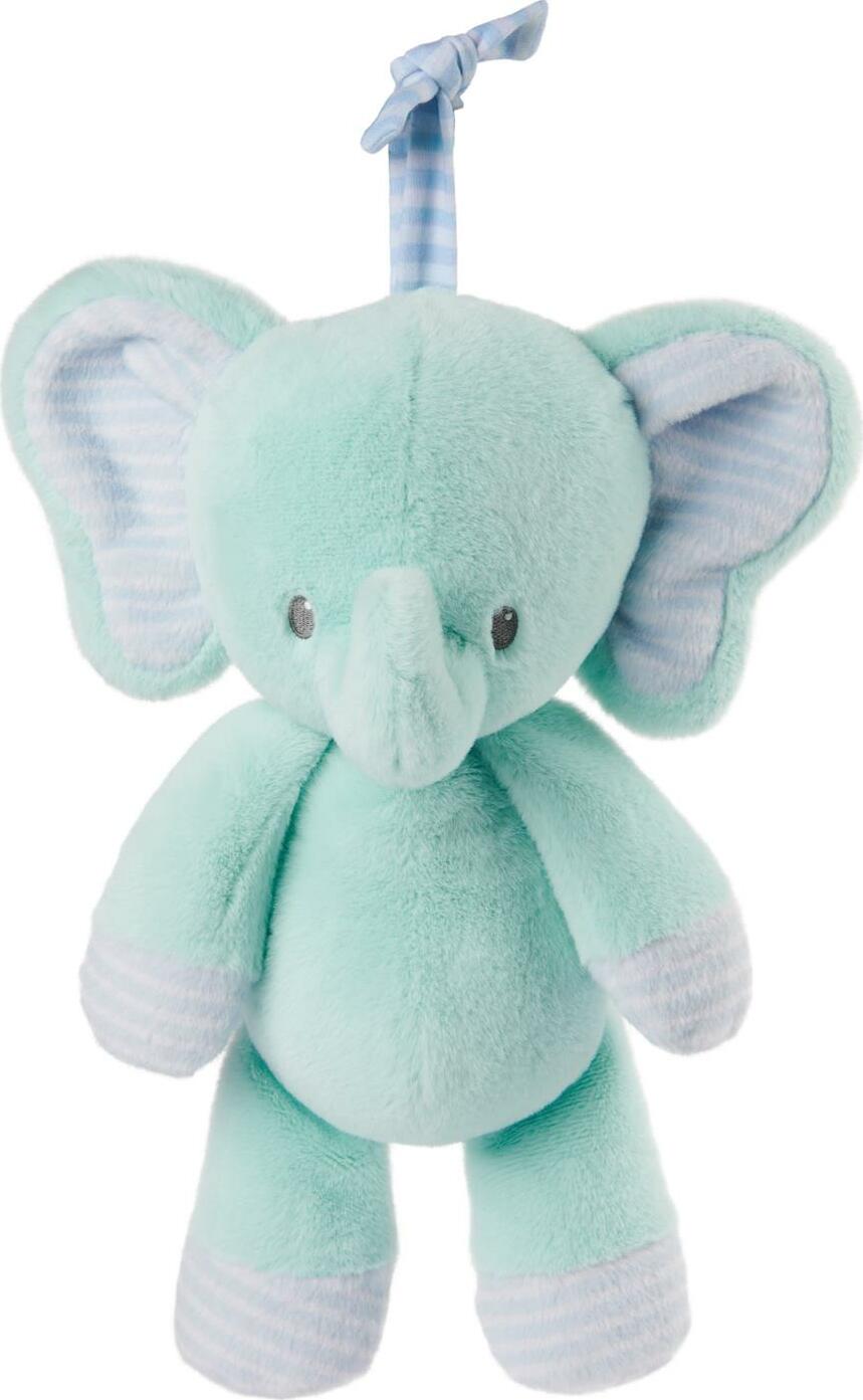 Safari Friends Elephant Pull-Down Musical Plush (Plays Brahms' Lullaby) - 12 In