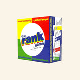 Storyastic The Rank Game – Original retail box shown in bright red, yellow, green, blue, and white packaging with the colorful Rank Game logo and “instant community… just add people” messaging.