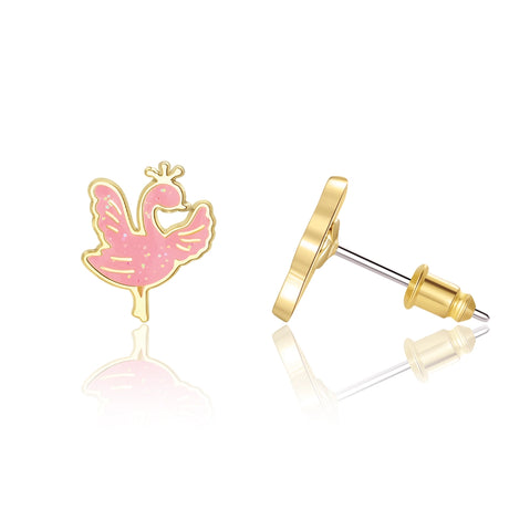 Cutie Studs- Sparkly Swan