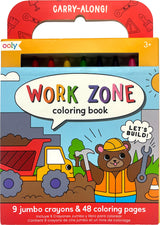 Carry Along Work Zone Coloring Book and Crayon Set