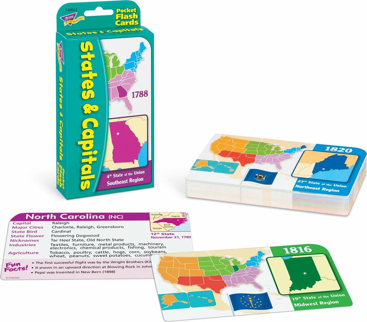 States and Capitals Pocket Flash Cards