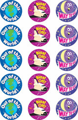 Earth and Space/ Grape Stinky Stickers, 60 Ct