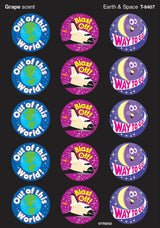 Earth and Space/ Grape Stinky Stickers, 60 Ct