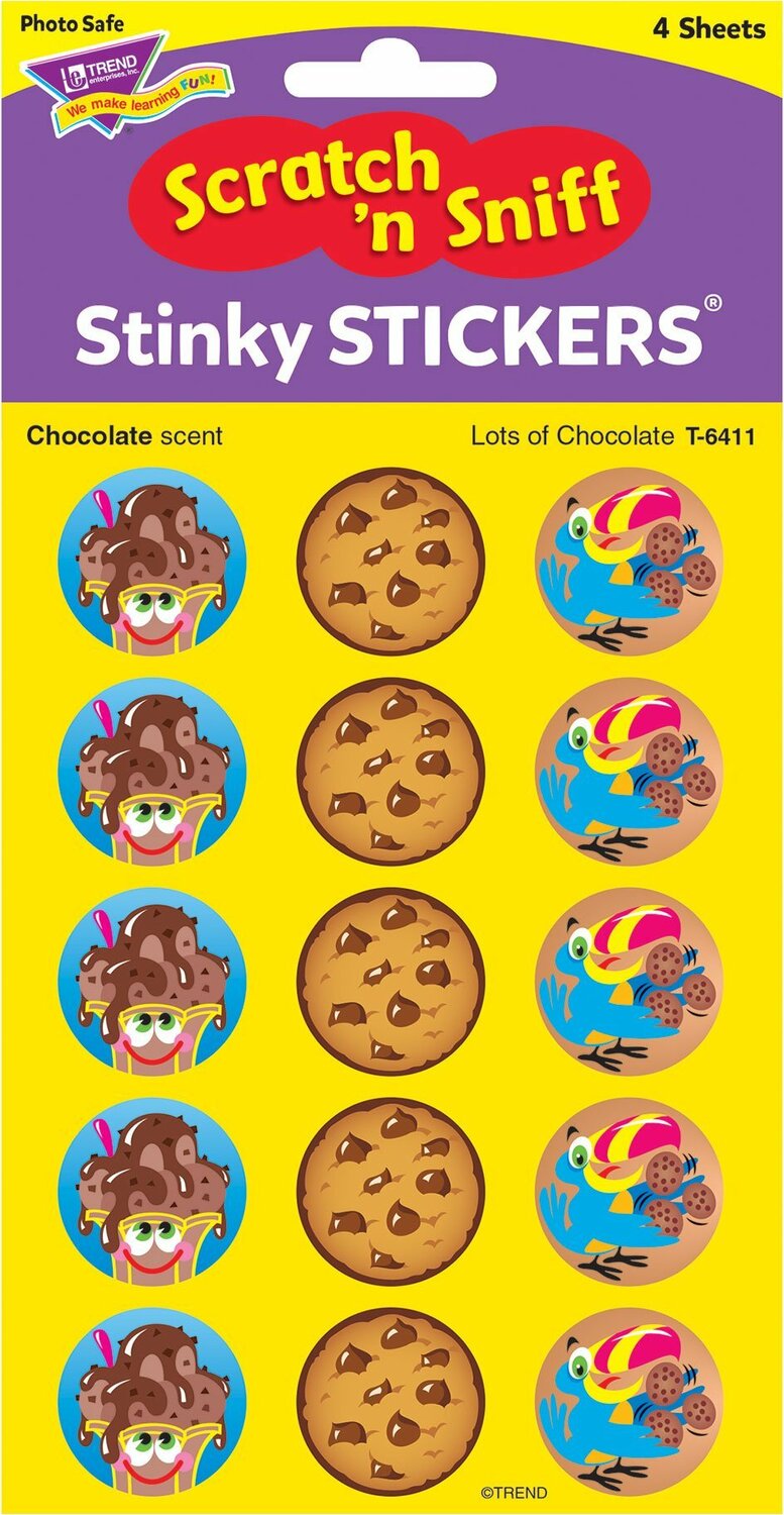 Lots Of Chocolate/ Chocolate Stinky Stickers, 60 Ct