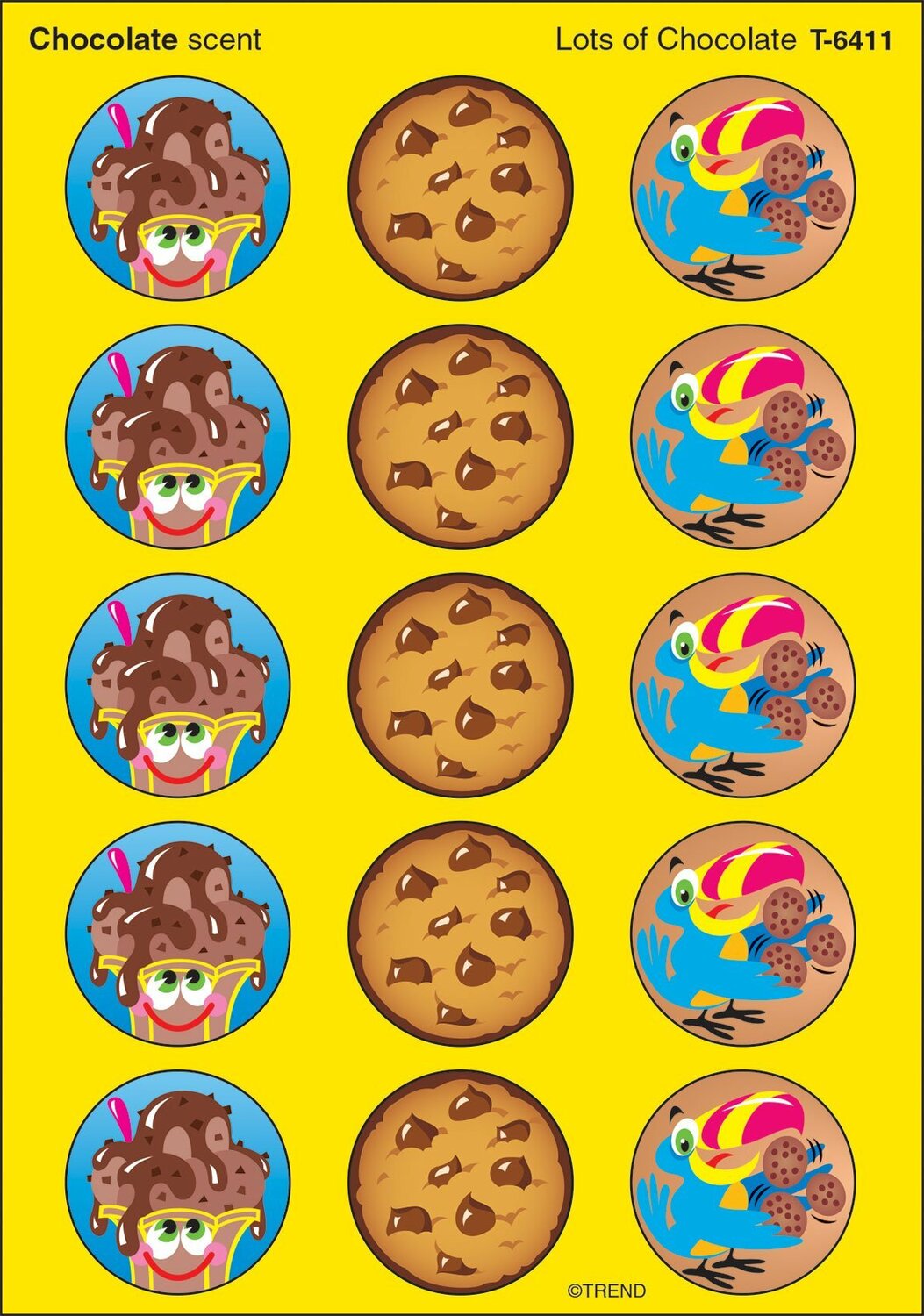 Lots Of Chocolate/ Chocolate Stinky Stickers, 60 Ct