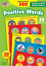 Positive Words Stinky Stickers Variety Pack, 300 Ct