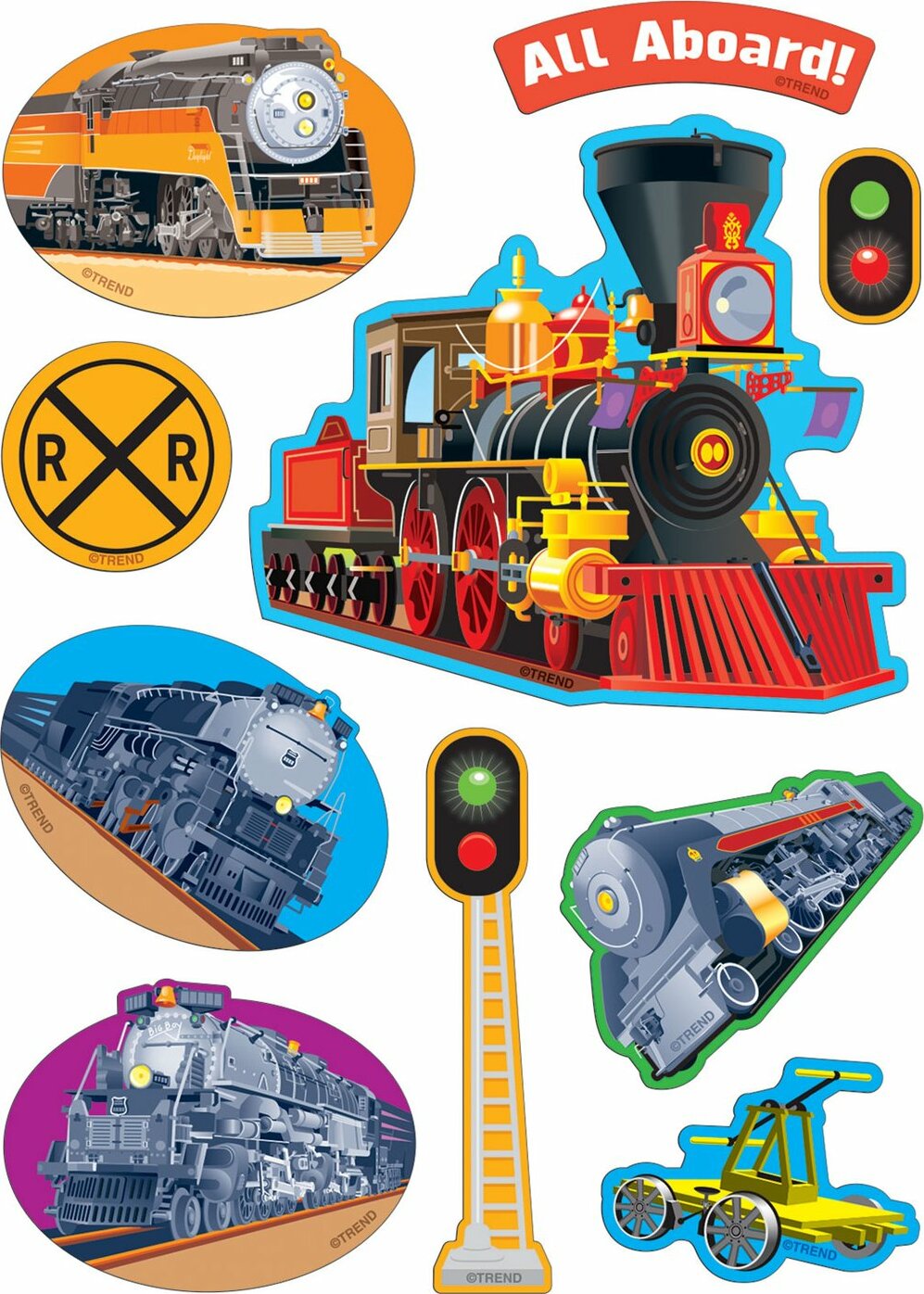 Terrific Trains/ Licorice Mixed Shapes Stinky Stickers, 40 Ct