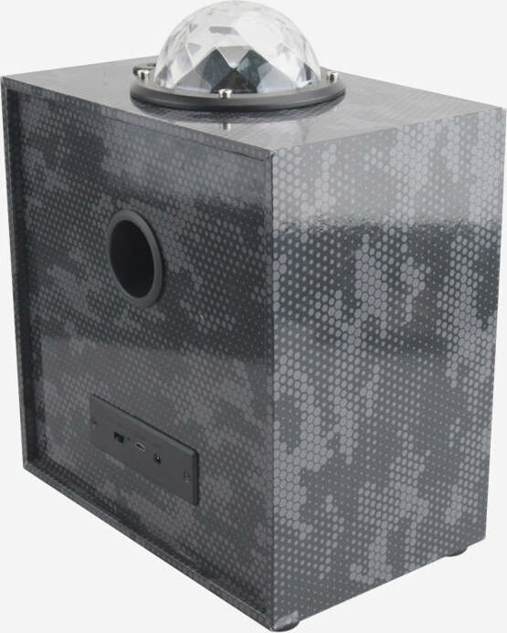 Bluetooth Stereo Speaker with Laser Light show - Black Camo