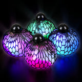 3" Light-up Mesh Ssqueeze Glitter Ball