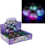 3" Light-up Mesh Ssqueeze Glitter Ball