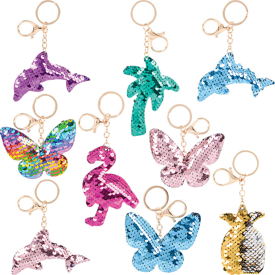 3" Flip Sequin Keychain Assortment (24pcs/ Un