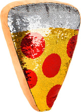 16" Plush Flip Sequin Pizza Pillow