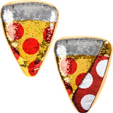 16" Plush Flip Sequin Pizza Pillow