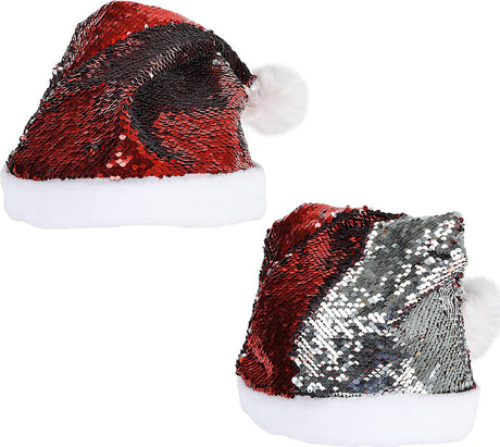 Flip Sequin Santa Hat 16"