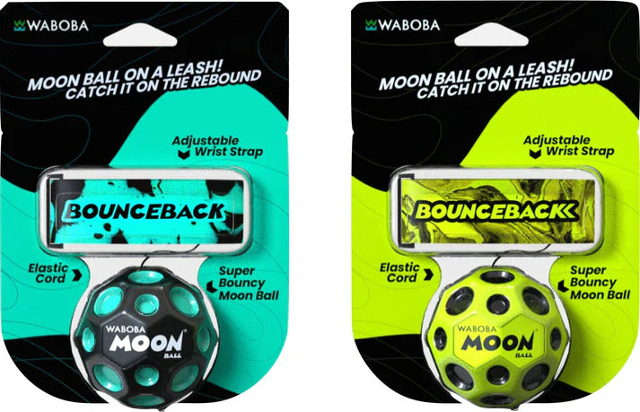 Waboba Bounceback Moon Ball on a Leash (assorted colors)