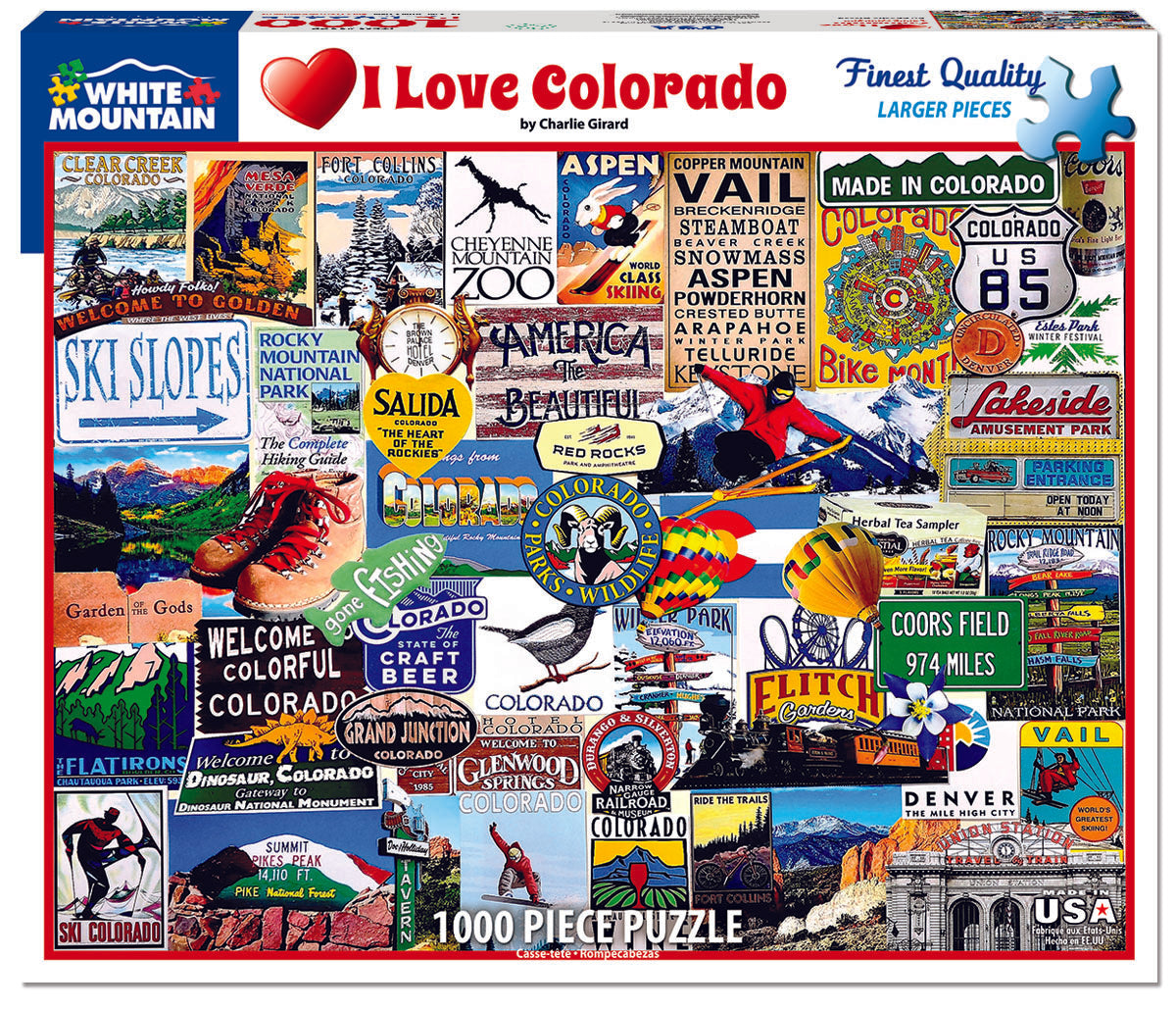 I Love Colorado 1000 Pc Puzzle