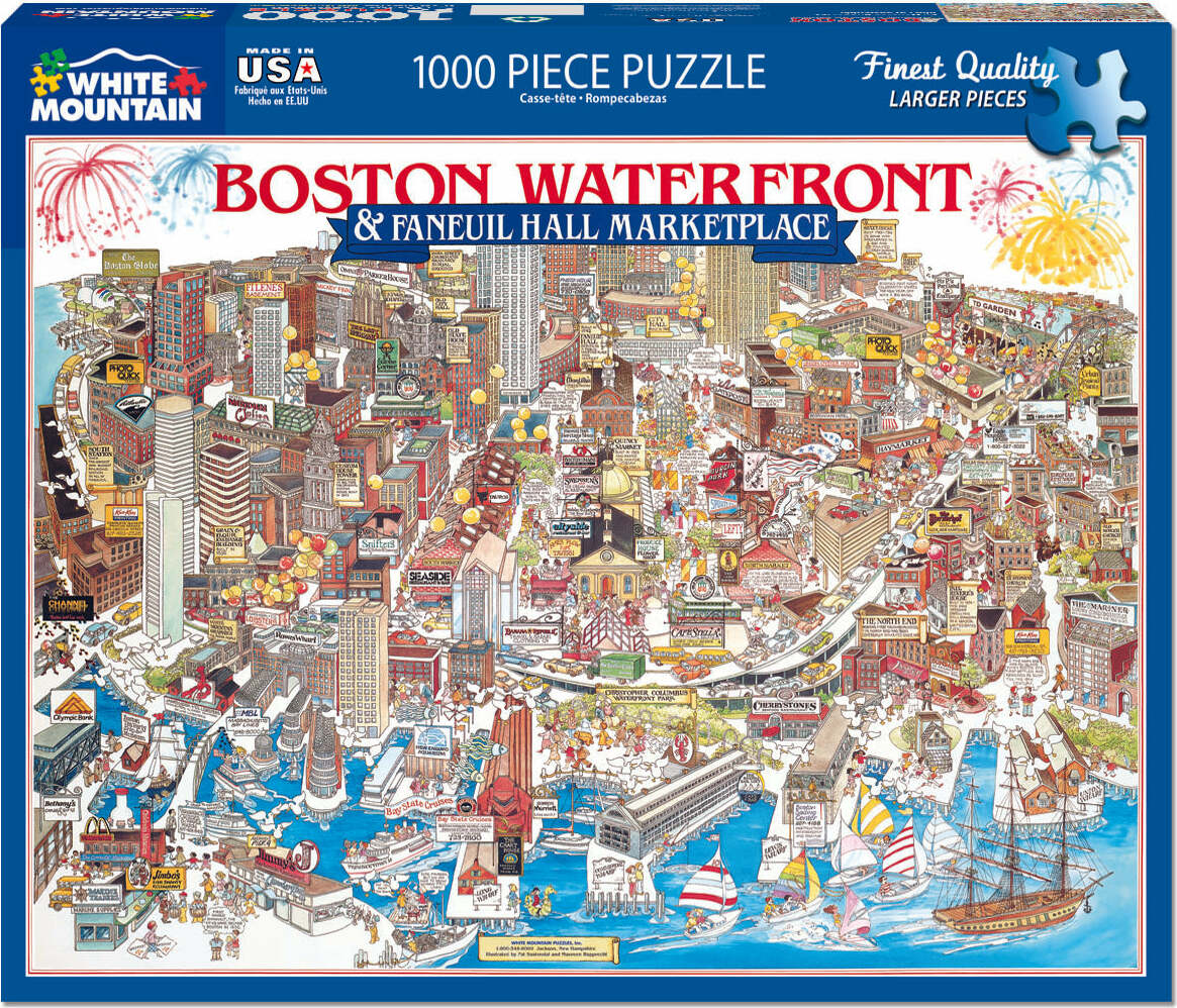 Boston, MA - 1000 Piece - White Mountain Puzzles